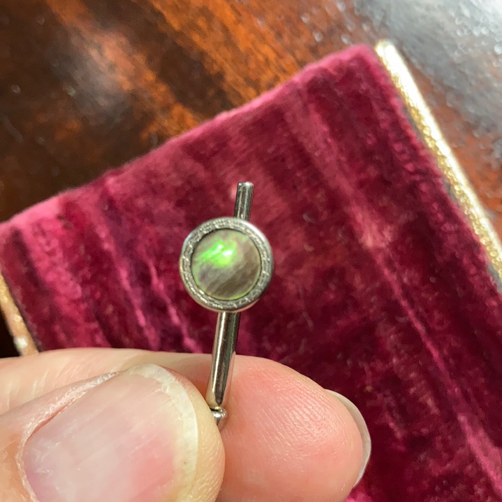 3 Vintage Mother of Pearl Shirt Studs